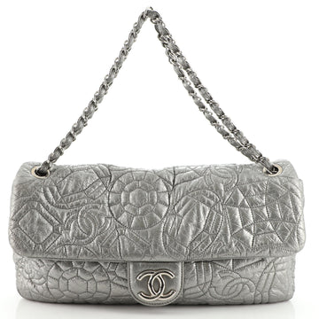 Chanel Graphic Edge Flap Bag Patent Vinyl Jumbo