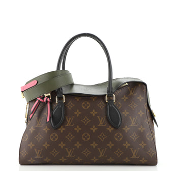 Louis Vuitton Tuileries Handbag Monogram Canvas with Leather