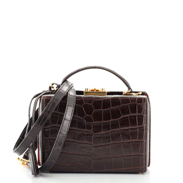 Mark Cross Grace Box Bag Crocodile Small