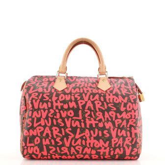 Louis Vuitton Speedy Handbag Limited Edition Monogram Graffiti 30