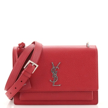 Saint Laurent Sunset Satchel Leather Medium