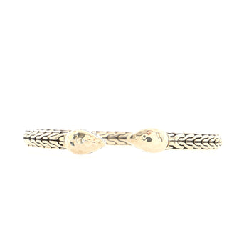 John Hardy Carved Chain Palu Flex Cuff Bracelet Sterling Silver