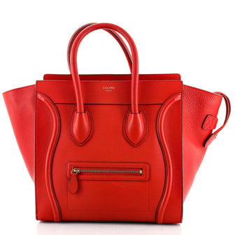 Celine Luggage Bag Grainy Leather Mini