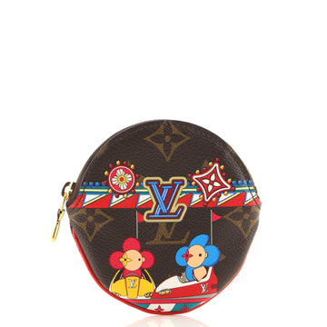 Louis Vuitton Round Coin Purse Limited Edition Vivienne Xmas Monogram Canvas