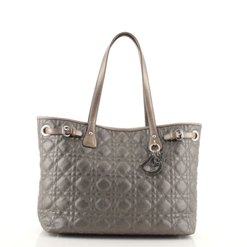 Christian Dior Panarea Tote Cannage Quilt Canvas Small