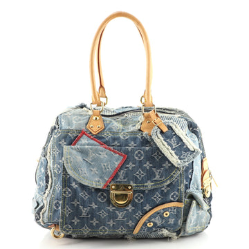 Louis Vuitton Patchwork Bowly Handbag Denim