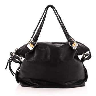 Gucci Bamboo Bar Shoulder Bag Leather Large