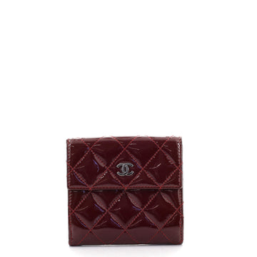Chanel CC Compact Wallet Quilted Patent