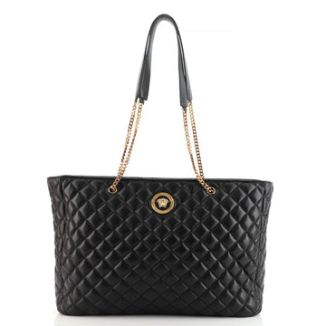 Versace Medusa Icon Chain Tote Quilted Leather Large