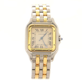 Cartier Vintage Panthere de Cartier Quartz Watch Stainless Steel and Yellow Gold 27