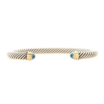 David Yurman Cable Classic Bracelet Sterling Silver with 14K Yellow Gold and Topaz 5mm