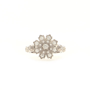 Gucci Flora Ring 18K White Gold with Diamonds