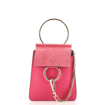 Chloe Faye Bracelet Crossbody Bag Leather and Suede Mini