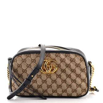 Gucci GG Marmont Shoulder Bag Diagonal Quilted GG Canvas Small