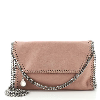 Stella McCartney Falabella Fold Over Flap Crossbody Bag Shaggy Deer Mini