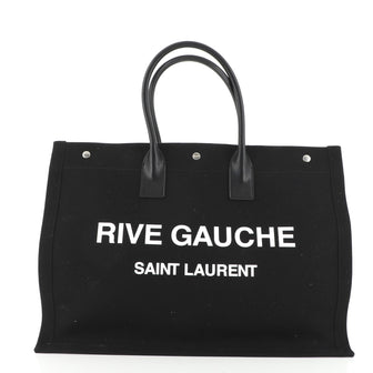 Saint Laurent Rive Gauche Shopper Tote Canvas Large