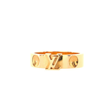 Louis Vuitton Empreinte LV Band Ring 18K Rose Gold 5mm