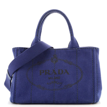 Prada Canapa Convertible Tote Canvas Mini