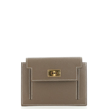 Hermes Kelly Pocket Compact Wallet Chevre Mysore