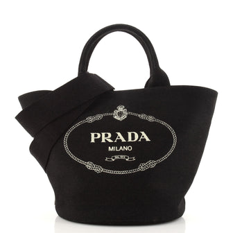 Prada Canapa Convertible Shopping Tote Canvas Medium
