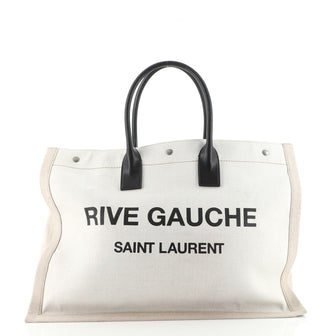 Saint Laurent Rive Gauche Shopper Tote Canvas Large