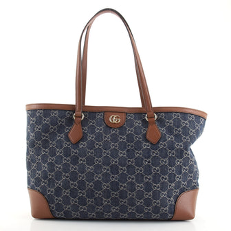 Gucci Ophidia Shopping Tote GG Denim Medium