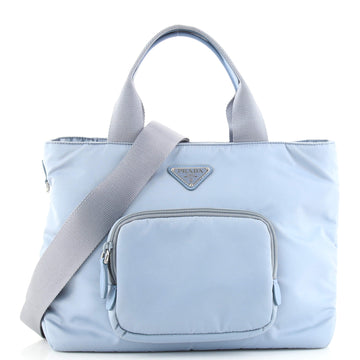 Prada Front Pocket Padded Tote Tessuto Medium