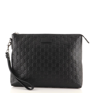 Gucci Signature Soft Wristlet Guccissima Leather