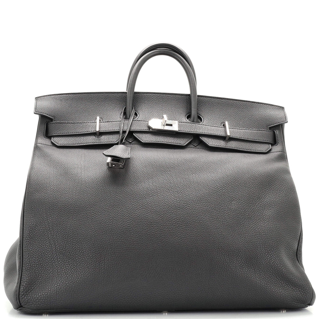 Hermes Birkin 50 Bag HAC Birkin Bag Black Palladium Hardware Togo
