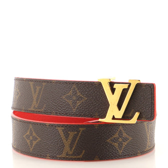 Louis Vuitton LV Initiales Reversible Belt Monogram Canvas and Leather Medium