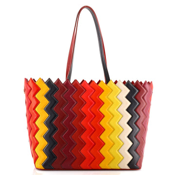Salvatore Ferragamo Tote Zigzag Leather Large