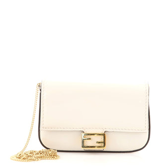 Fendi Chain Baguette Charm Bag Patent Nano