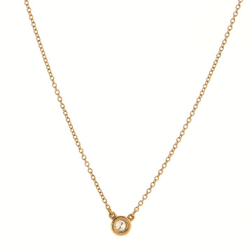Tiffany & Co. Elsa Peretti Diamonds By The Yard Pendant Necklace 18K Rose Gold with Diamond 0.1CT