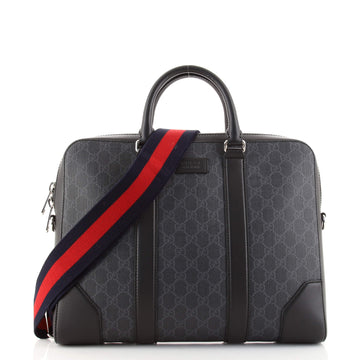 Gucci Convertible Zip Around Briefcase GG Coated Canvas Medium