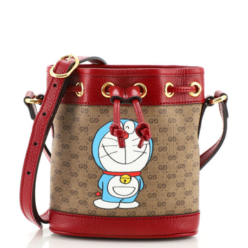 Gucci Doraemon Bucket Bag Printed Mini GG Coated Canvas Mini