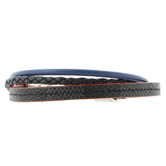 LV Treble Bracelet Damier Graphite and Leather