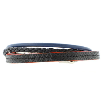 Louis Vuitton LV Treble Bracelet Damier Graphite and Leather