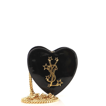 Saint Laurent Love Heart Chain Bag Patent Mini