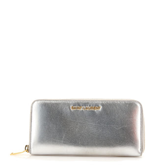 Saint Laurent Classic Zip Around Wallet Leather