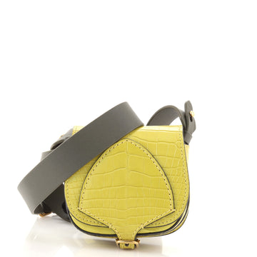 Burberry Bridle Satchel Crossbody Bag Alligator Micro