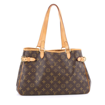 Louis Vuitton Batignolles Handbag Monogram Canvas Horizontal Brown