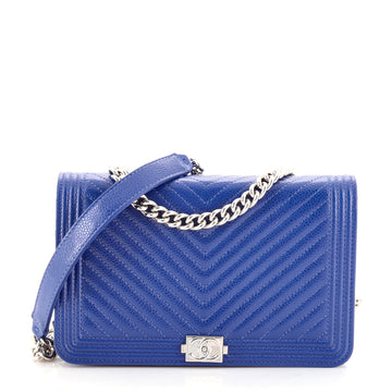 Chanel Boy Wallet on Chain Chevron Caviar