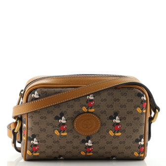 Gucci Disney Mickey Mouse Shoulder Bag Printed Mini GG Coated Canvas Mini