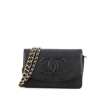 Chanel Timeless Wallet on Chain Caviar Black
