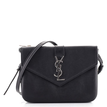 Saint Laurent Classic Monogram Tri-Pocket Crossbody Bag Leather