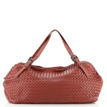 Bottega Veneta Belted Zip Frame Shoulder Bag Intrecciato Nappa Medium
