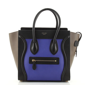Celine Tricolor Luggage Bag Leather Micro