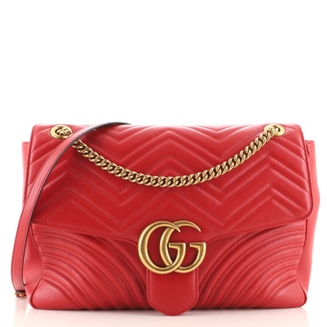 Gucci GG Marmont Flap Bag Matelasse Leather Large