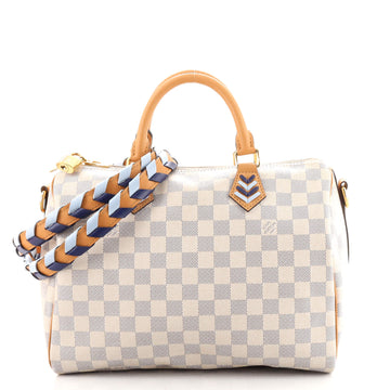 Louis Vuitton Speedy Bandouliere Bag Damier with Braided Detail 30