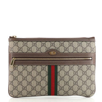 Gucci Ophidia Zip Pouch GG Coated Canvas Large